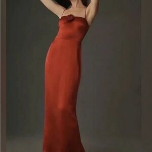 Reformation Red  Strapless Gown for Weddings